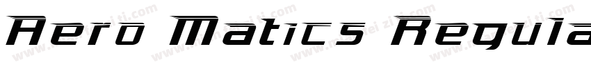 Aero Matics Regular字体转换